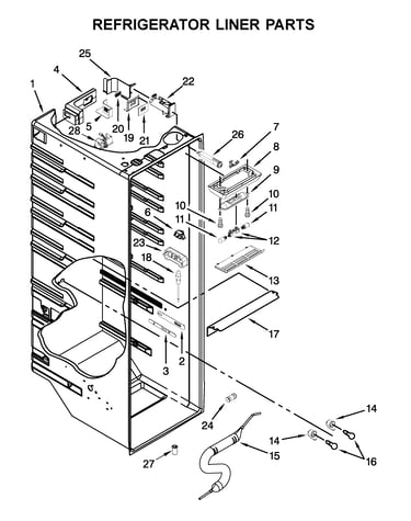 Refrigerator liner parts