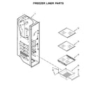 Whirlpool WSF26C3EXF01 freezer liner parts diagram