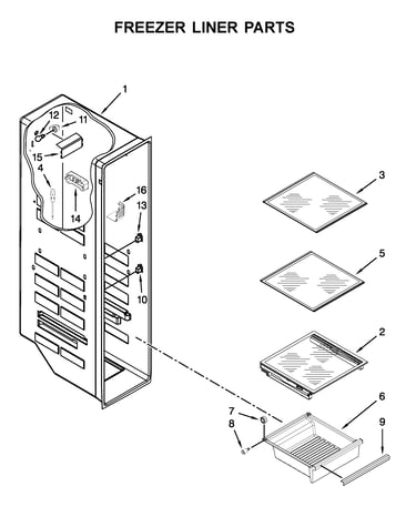 Freezer liner parts
