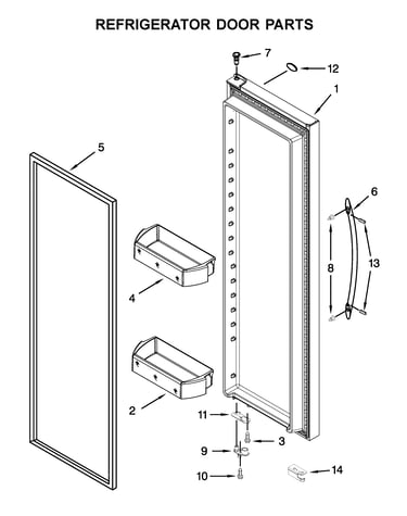 Refrigerator door parts