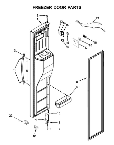 Freezer door parts