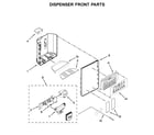 Whirlpool WSF26C3EXW01 dispenser front parts diagram