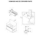 KitchenAid KRFC604FSS00 icemaker and ice container parts diagram