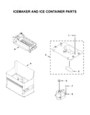 Icemaker and ice container parts