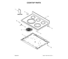 Whirlpool YWFE775H0HB1 cooktop parts diagram