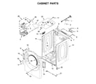 Whirlpool YWED6620HW1 cabinet parts diagram