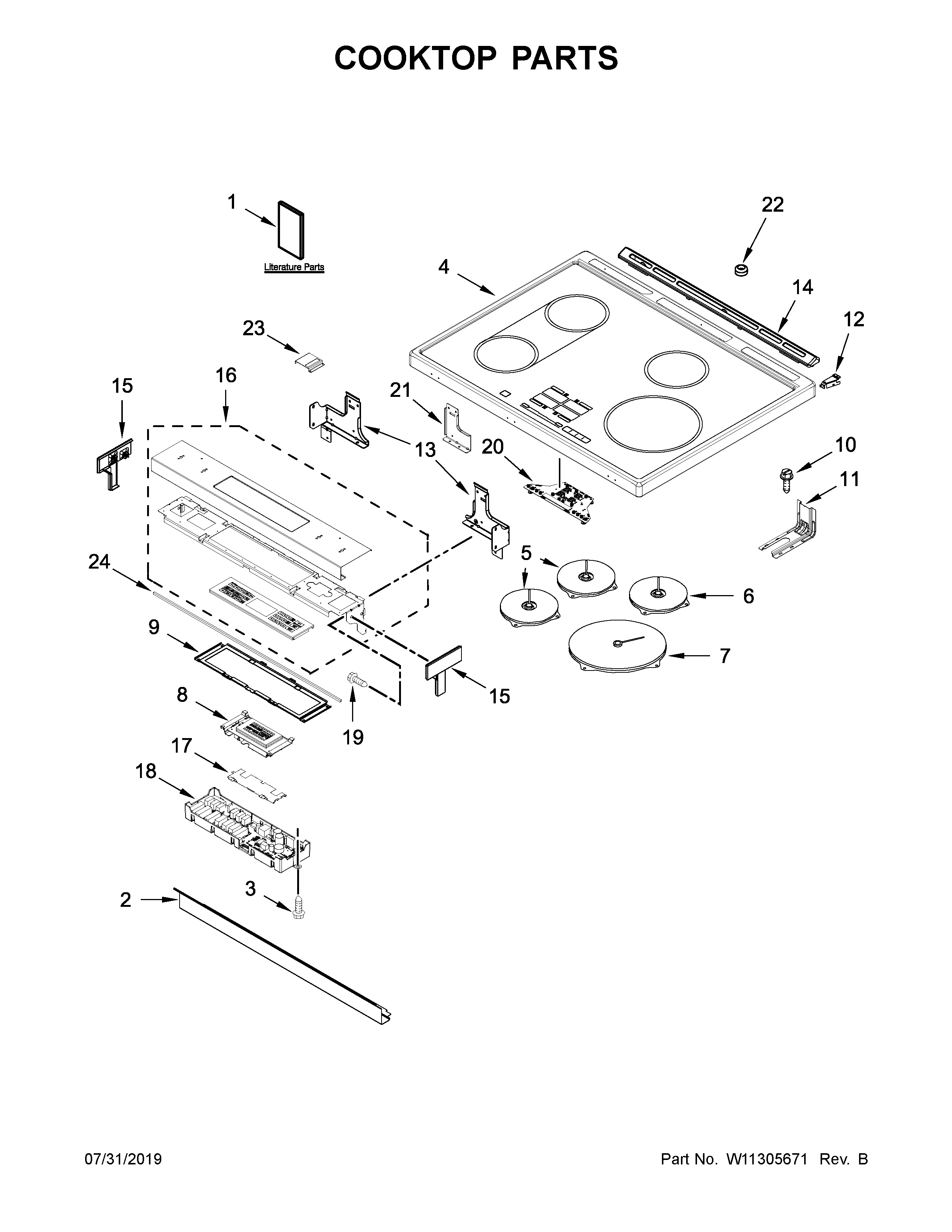 Cooktop parts