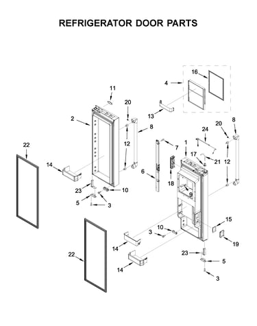 Refrigerator door parts