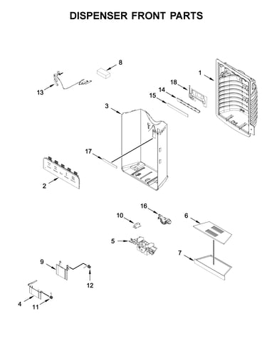 Dispenser front parts
