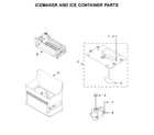 Jenn-Air JFFCC72EHL01 icemaker and ice container parts diagram
