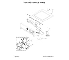Maytag MED8630HW1 top and console parts diagram