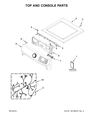 Top and console parts