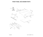 Jenn-Air JJD3024HM0 front panel and drawer parts diagram