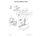 Whirlpool WGD7300DW0 top and console parts diagram