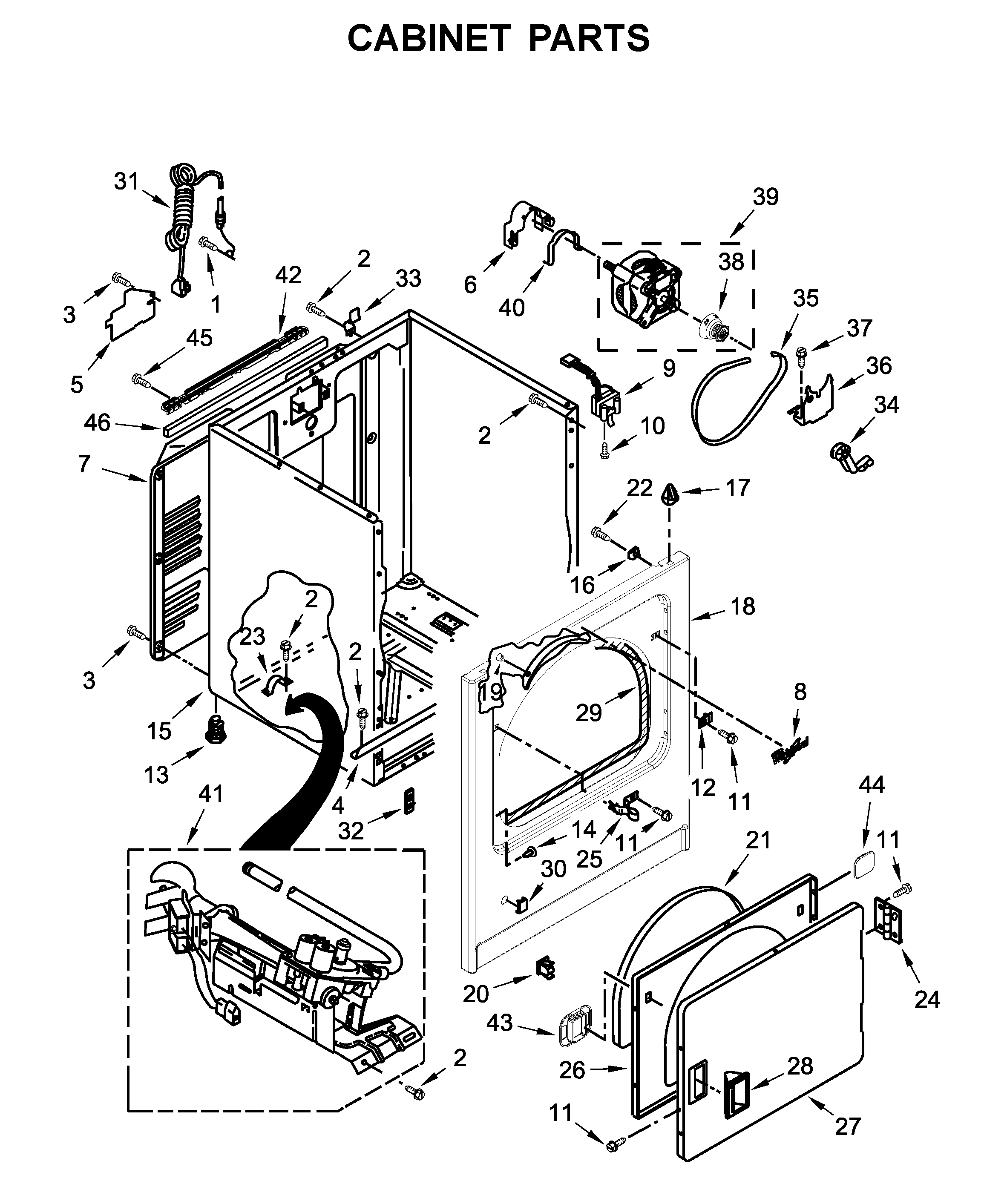 Cabinet parts