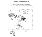 Whirlpool WGD7300DW0 burner assembly parts diagram