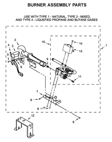 Burner assembly parts