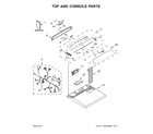 Whirlpool WGD7300DW1 top and console parts diagram