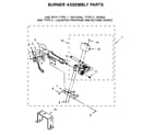 Whirlpool WGD7300DW1 burner assembly parts diagram