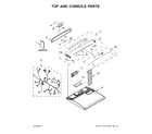 Whirlpool WGD7300DW3 top and console parts diagram