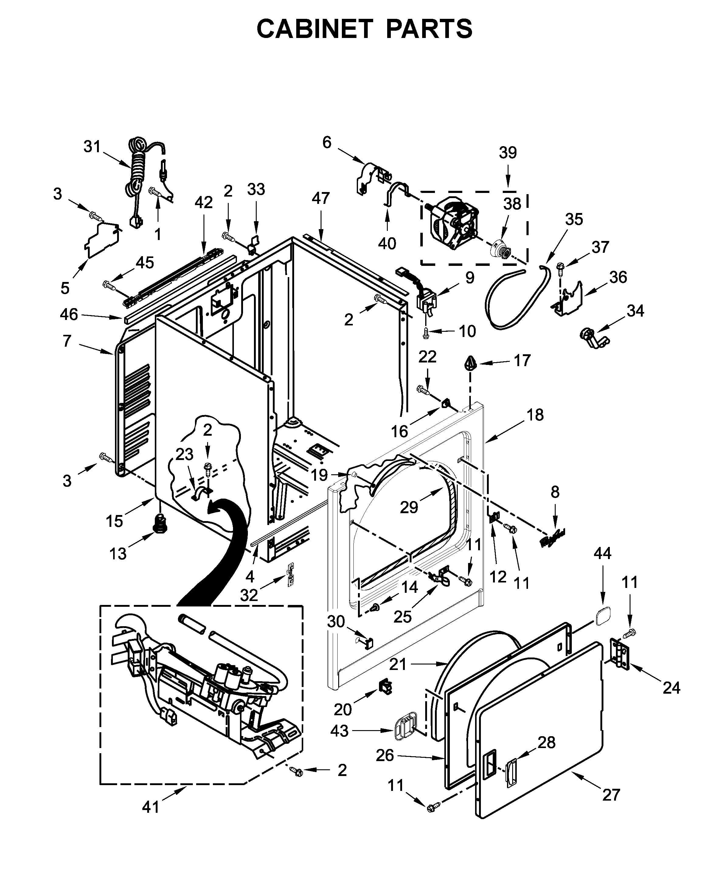 Cabinet parts
