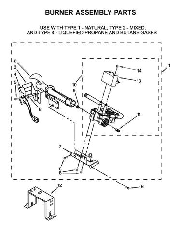 Burner assembly parts