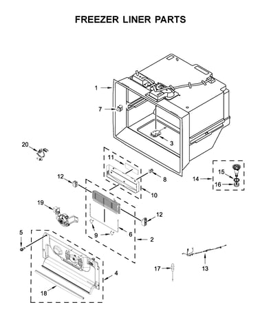 Freezer liner parts