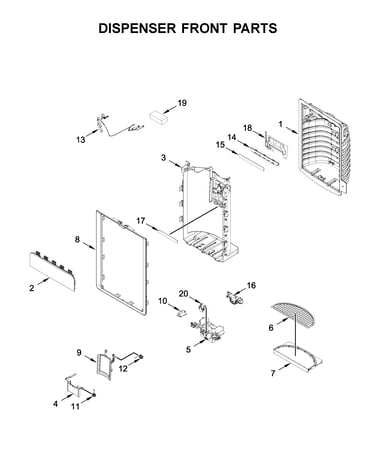 Dispenser front parts