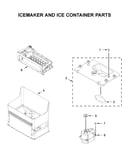 Icemaker and ice container parts