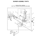 Whirlpool 7MWGD5622HW1 burner assembly parts diagram