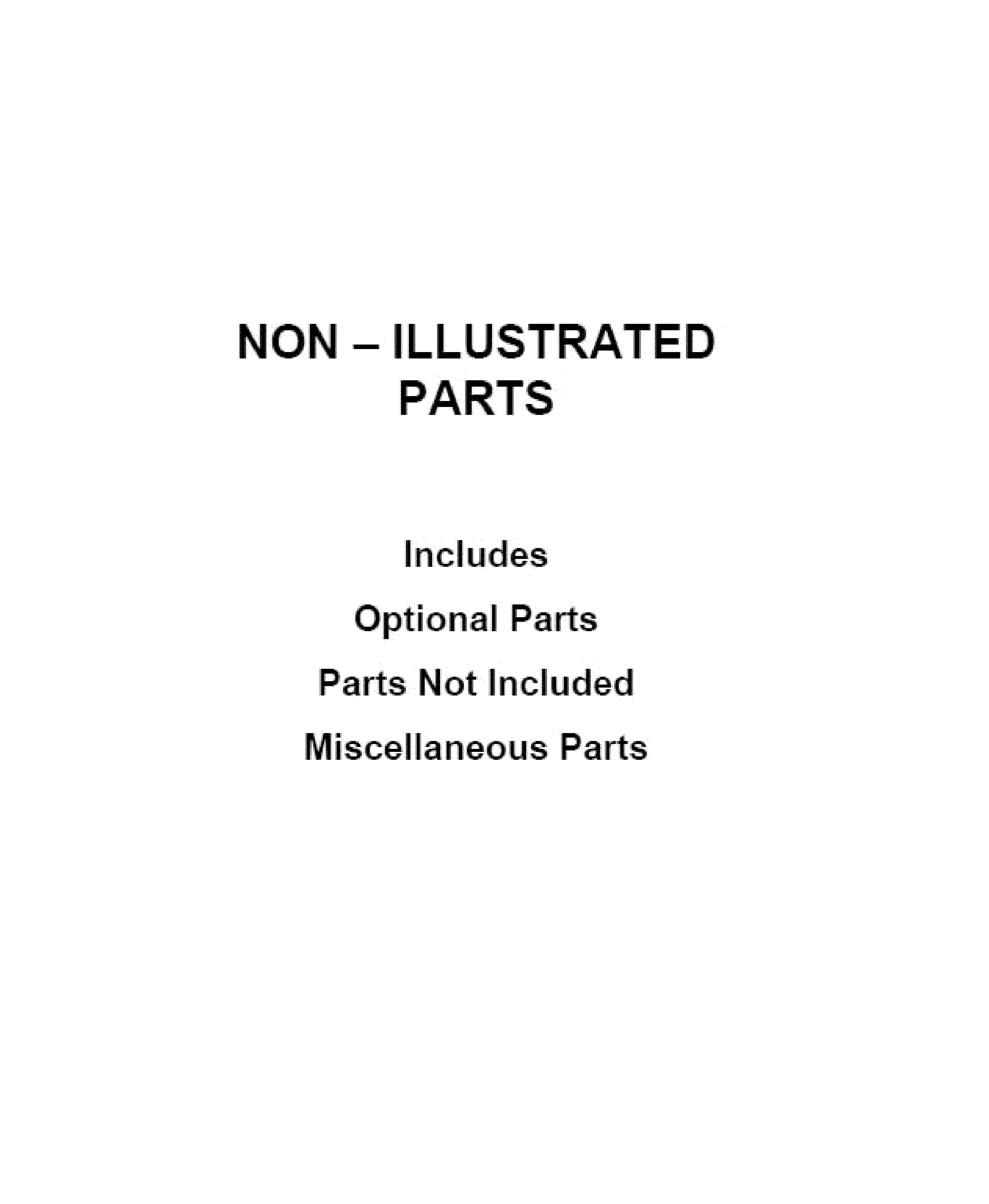 Optional parts (not included)
