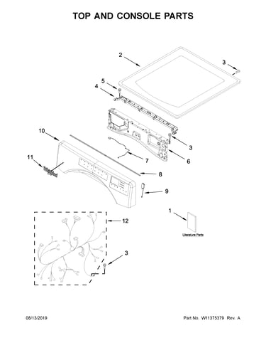 Top and console parts
