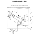 Whirlpool WGD8620HW1 burner assembly parts diagram