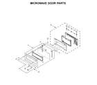 KitchenAid KOCE900HBS02 microwave door parts diagram