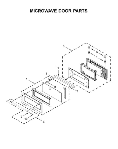 Microwave door parts