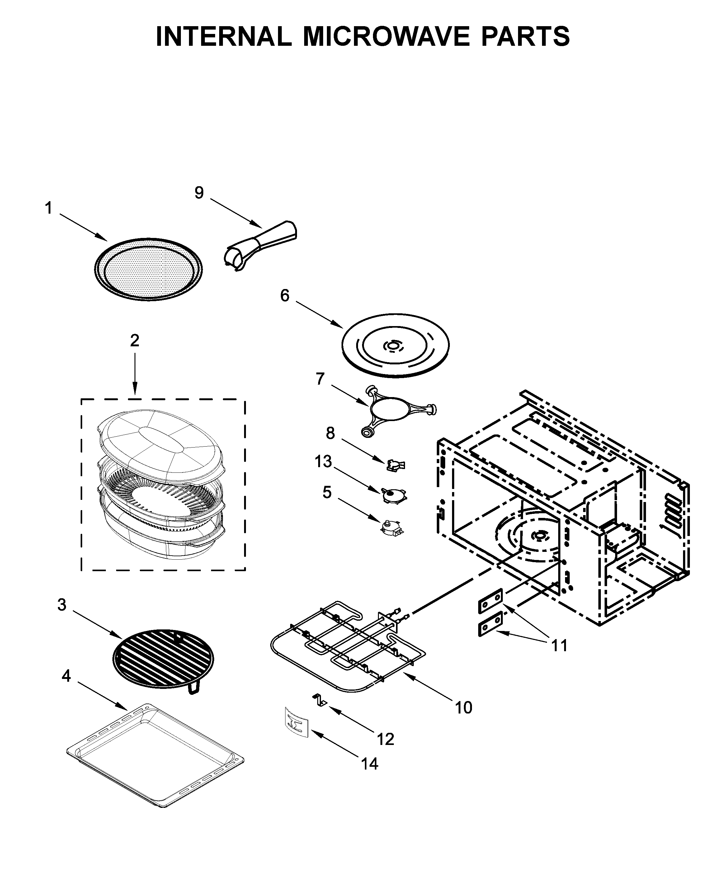 Internal microwave parts