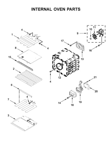 Internal oven parts
