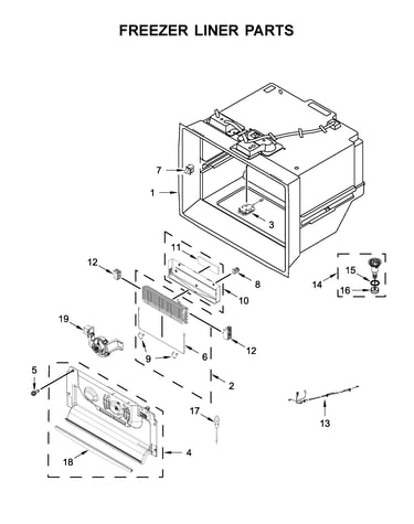 Freezer liner parts