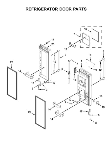 Refrigerator door parts
