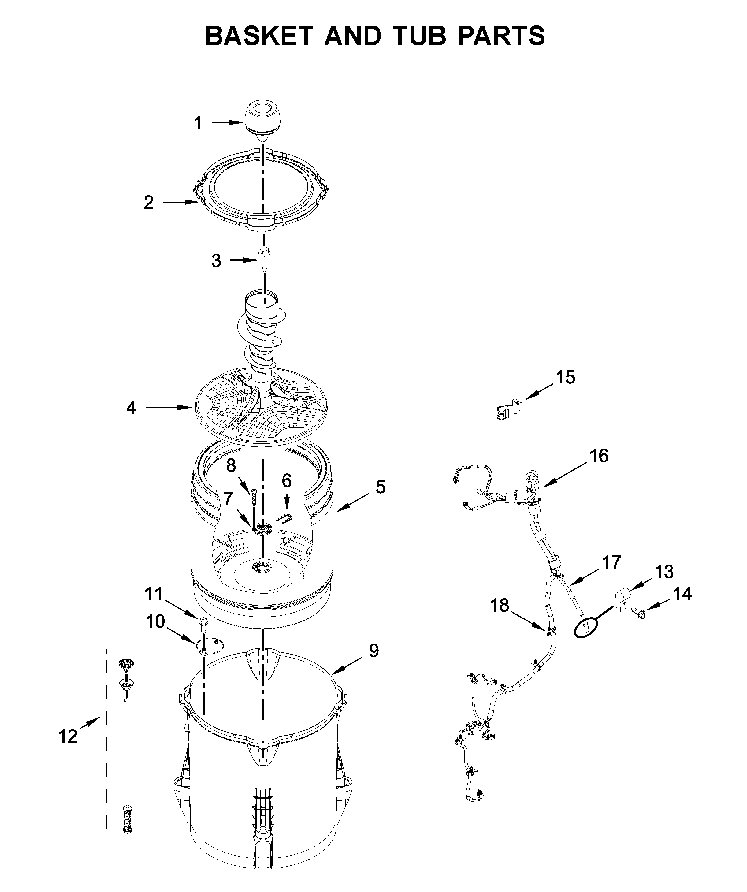 BASKET AND TUB PARTS