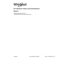 Whirlpool WRF964CIHV00 cover sheet diagram
