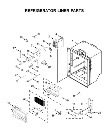 Refrigerator liner parts