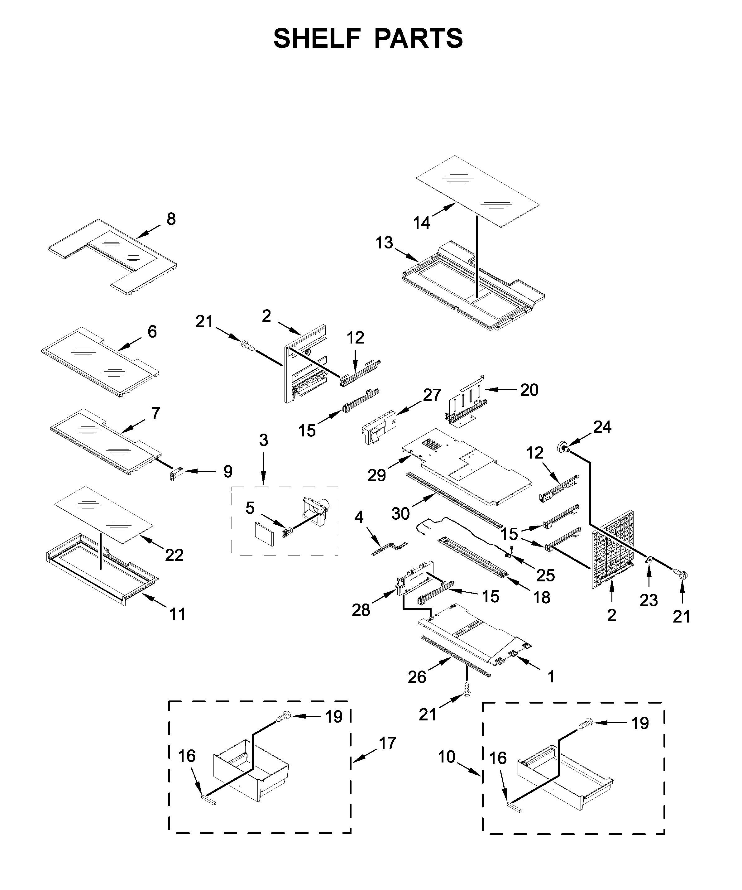Shelf parts