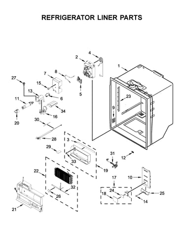 Refrigerator liner parts