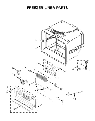 Freezer liner parts