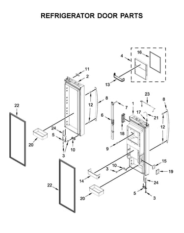 Refrigerator door parts