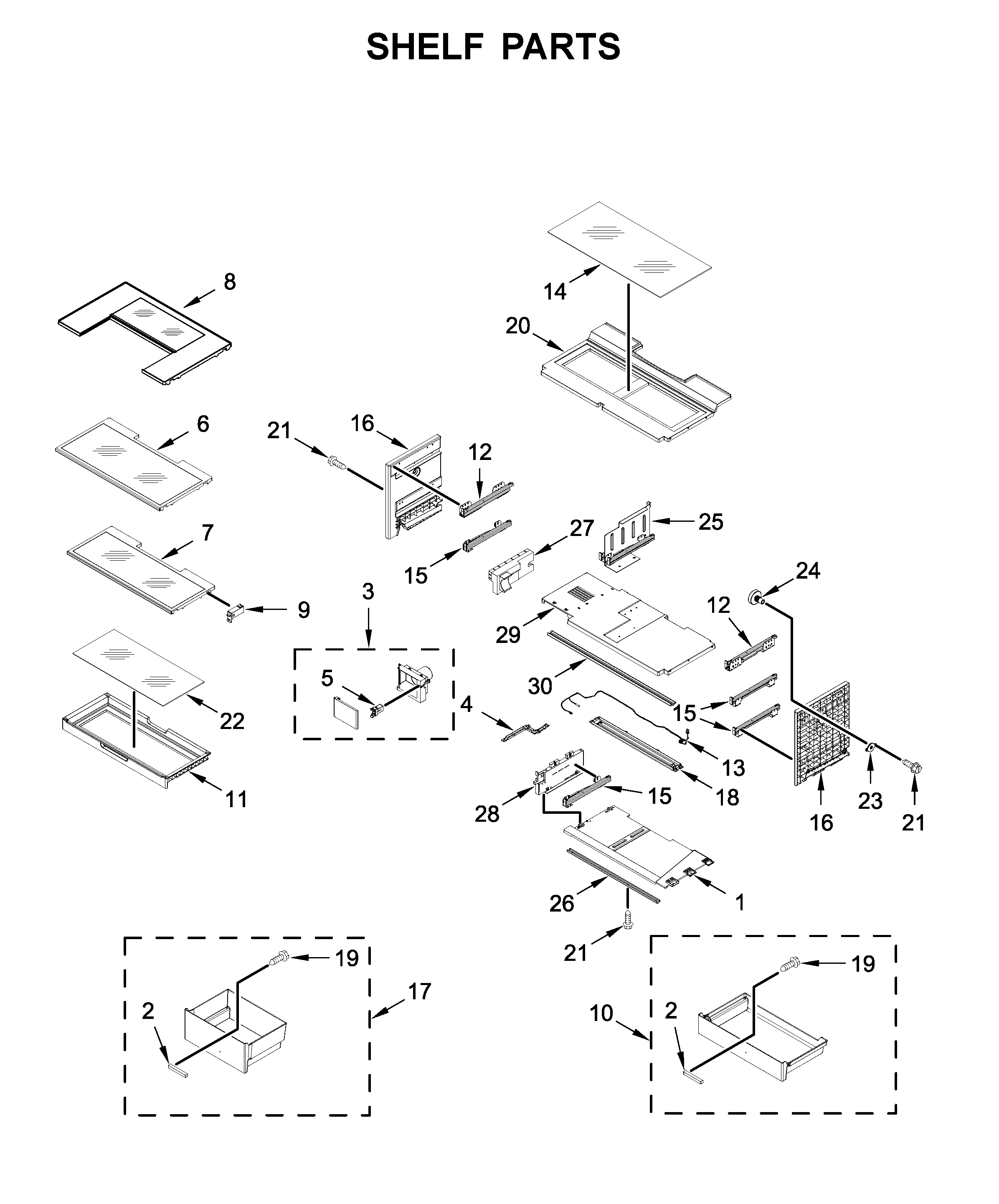 Shelf parts
