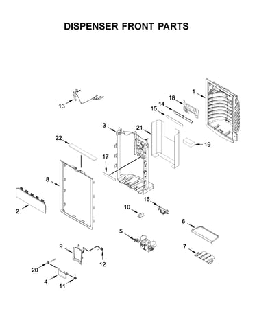 Dispenser front parts