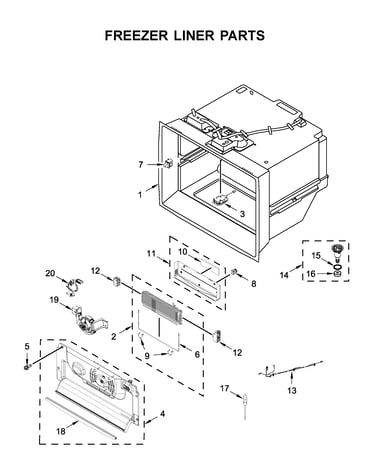 Freezer liner parts