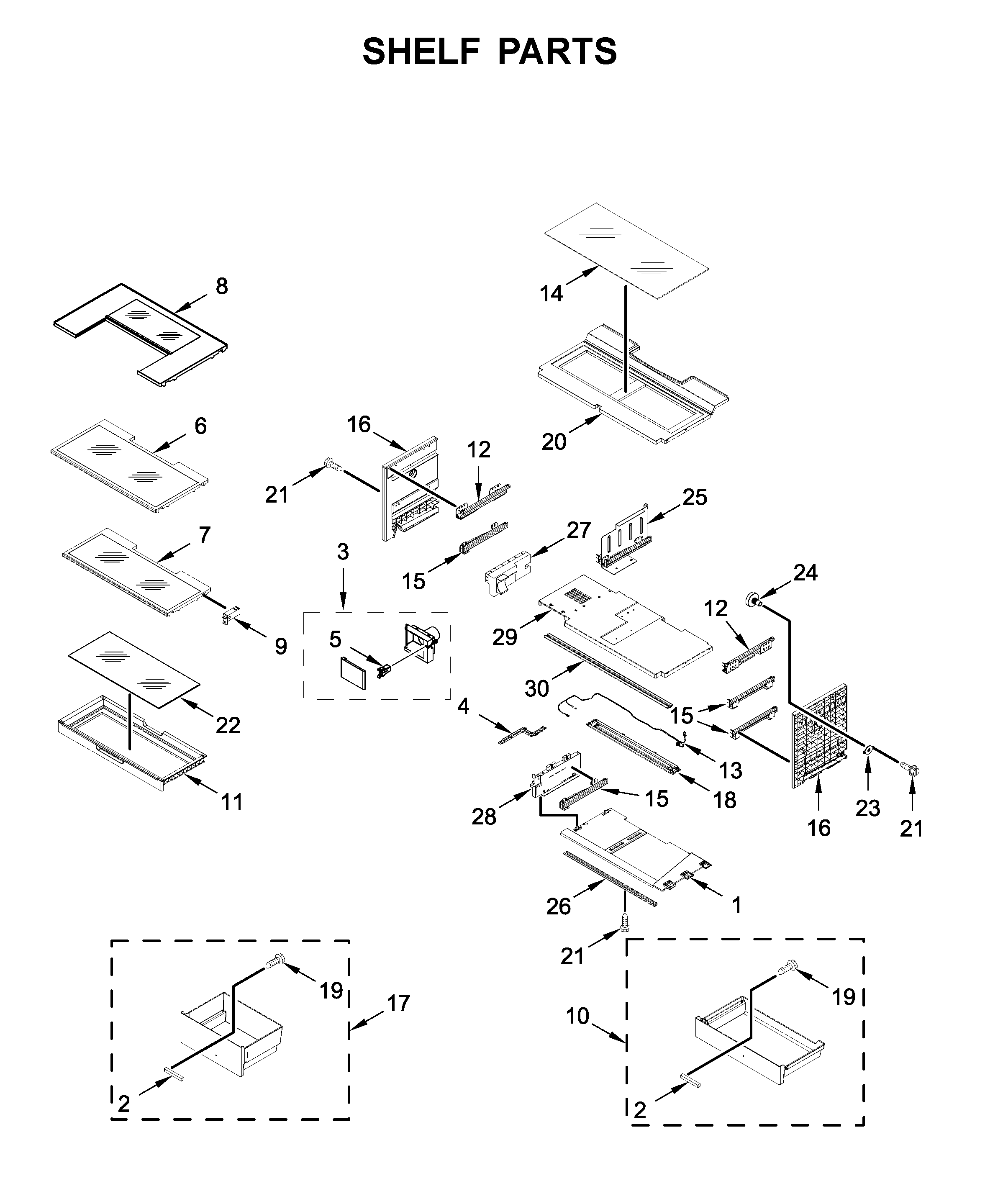 Shelf parts